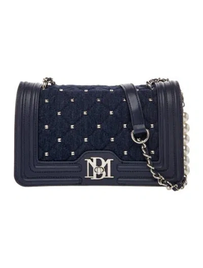 Pre-owned Badgley Mischka Leather Clutch In Blue