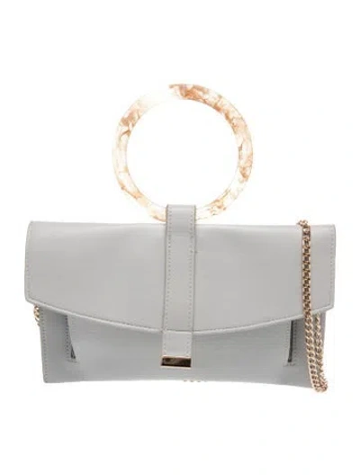 Pre-owned Badgley Mischka Leather Clutch In Grey