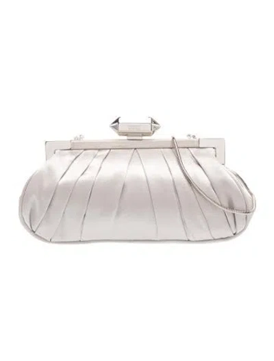 Pre-owned Badgley Mischka Leather Clutch In Neutral