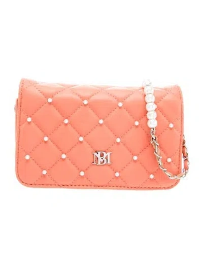 Pre-owned Badgley Mischka Leather Clutch In Orange