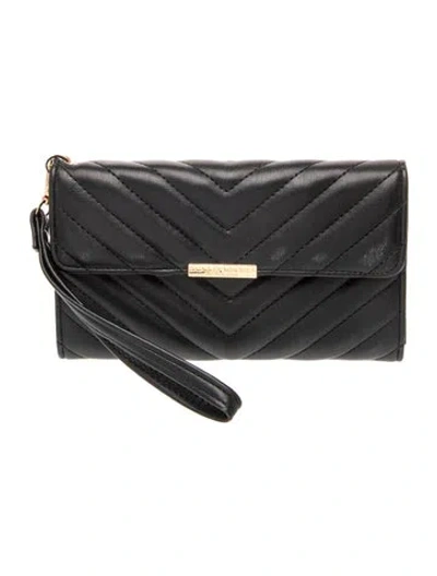 Pre-owned Badgley Mischka Leather Clutch W/ Tags In Black