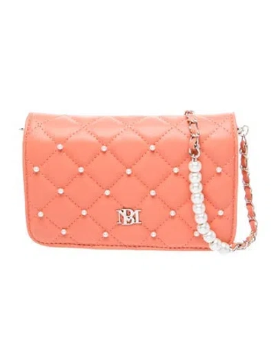 Pre-owned Badgley Mischka Leather Clutch W/ Tags In Orange