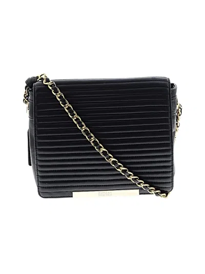 Pre-owned Badgley Mischka Leather Crossbody Bag In Black