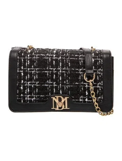 Pre-owned Badgley Mischka Leather Crossbody Bag In Black