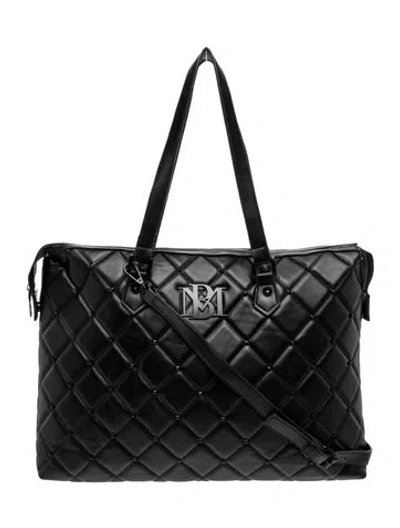 Pre-owned Badgley Mischka Leather Crossbody Bag In Black