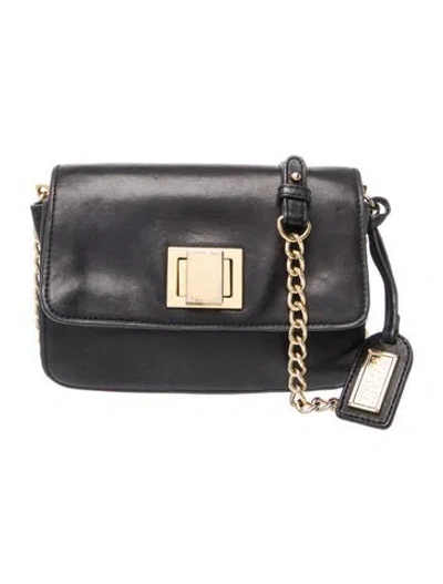 Pre-owned Badgley Mischka Leather Crossbody Bag In Black