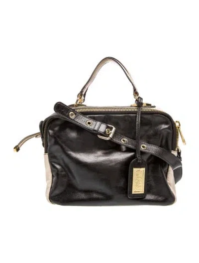 Pre-owned Badgley Mischka Leather Crossbody Bag In Black