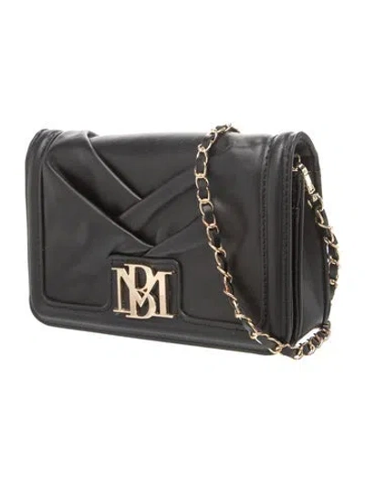 Pre-owned Badgley Mischka Leather Crossbody Bag In Black