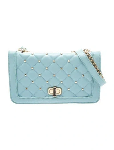 Pre-owned Badgley Mischka Leather Crossbody Bag In Blue