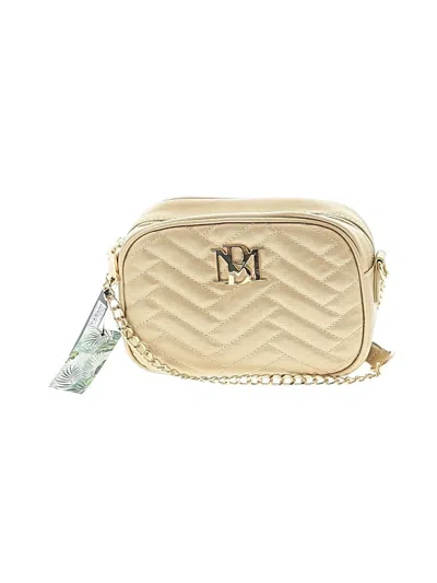 Badgley Mischka Leather Crossbody Bag In Gold