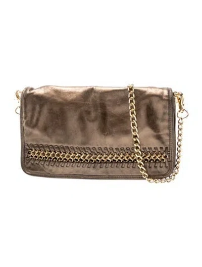 Pre-owned Badgley Mischka Leather Crossbody Bag Medium In Brown