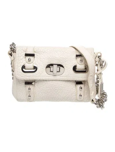 Pre-owned Badgley Mischka Leather Crossbody Bag In Neutral