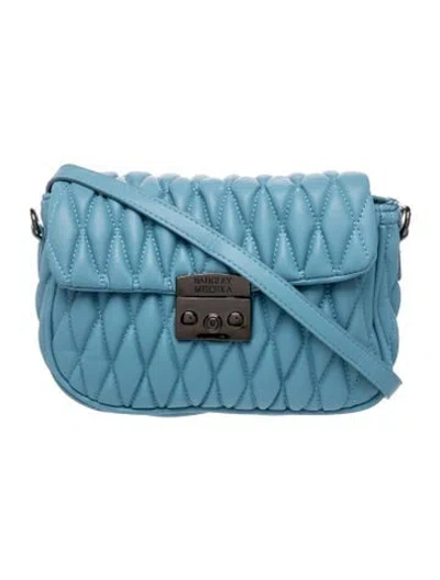 Pre-owned Badgley Mischka Leather Crossbody Bag W/ Tags In Blue