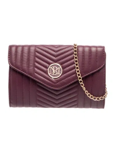 Pre-owned Badgley Mischka Leather Crossbody Bag W/ Tags In Burgundy