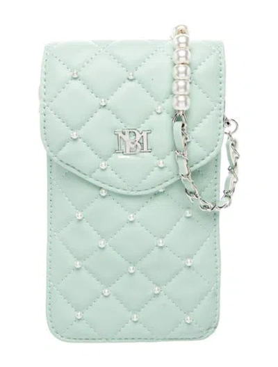 Pre-owned Badgley Mischka Leather Evening Bag In Blue