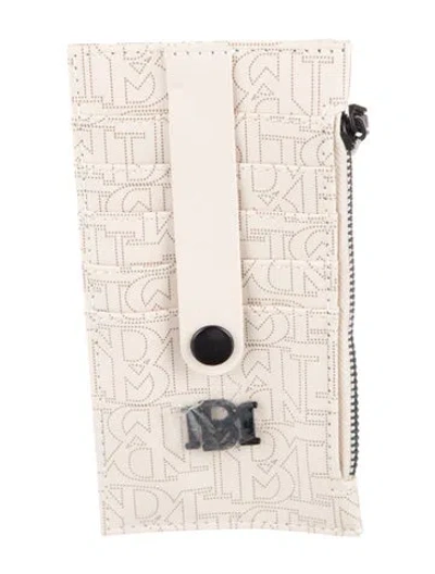 Pre-owned Badgley Mischka Leather Graphic Print Card Holder W/ Tags In Neutrals