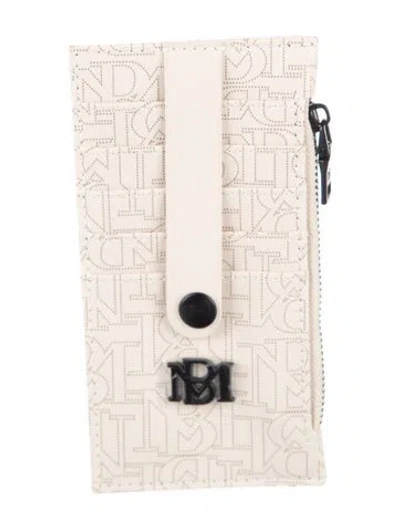 Pre-owned Badgley Mischka Leather Graphic Print Card Holder W/ Tags In Neutrals