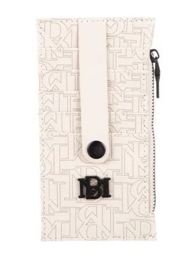 Pre-owned Badgley Mischka Leather Graphic Print Card Holder W/ Tags In Neutrals