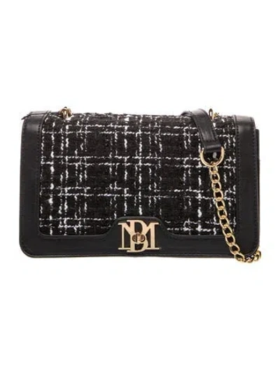 Pre-owned Badgley Mischka Leather Shoulder Bag In Black