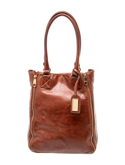 Pre-owned Badgley Mischka Leather Shoulder Bag In Brown