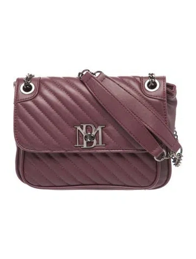 Pre-owned Badgley Mischka Leather Shoulder Bag In Purple