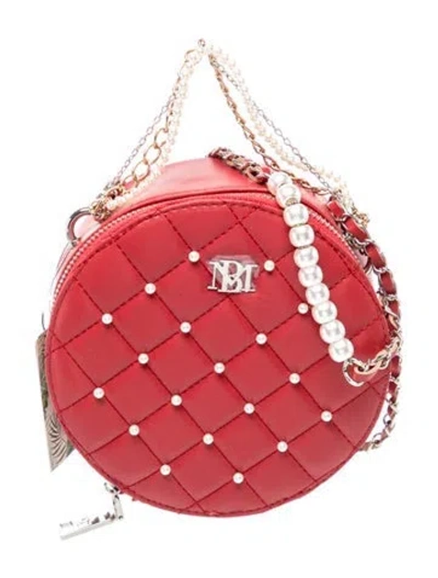 Pre-owned Badgley Mischka Leather Shoulder Bag In Red