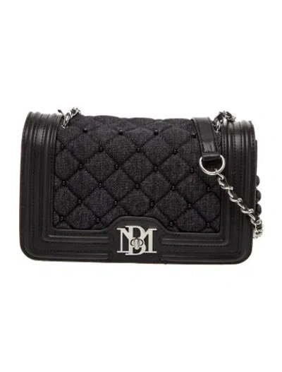 Pre-owned Badgley Mischka Leather Shoulder Bag W/ Tags In Black