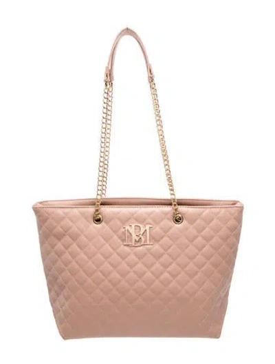 Pre-owned Badgley Mischka Leather Shoulder Bag W/ Tags In Neutral
