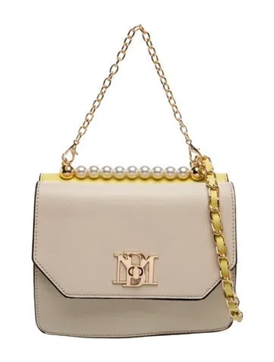 Pre-owned Badgley Mischka Leather Shoulder Bag W/ Tags In Neutral