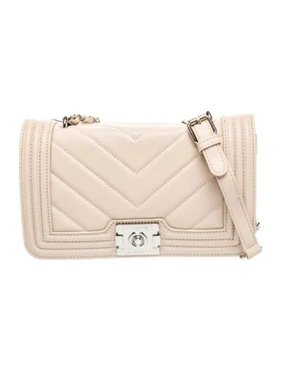 Pre-owned Badgley Mischka Leather Shoulder Bag W/ Tags In Neutrals