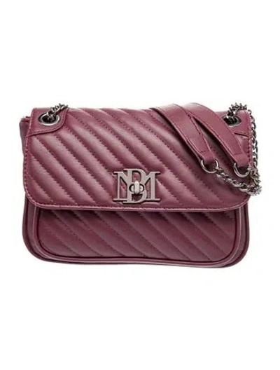 Pre-owned Badgley Mischka Leather Shoulder Bag W/ Tags In Purple