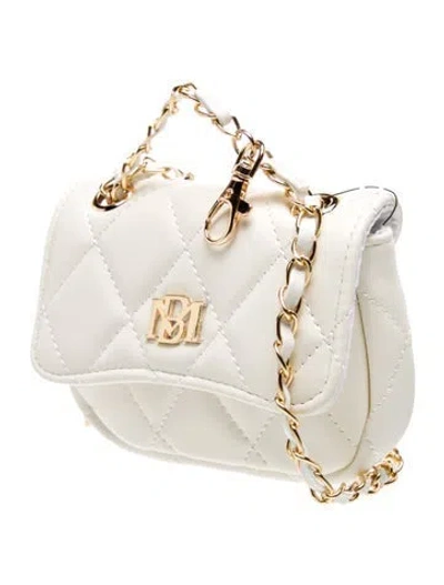 Pre-owned Badgley Mischka Leather Top Handle Bag In Neutrals