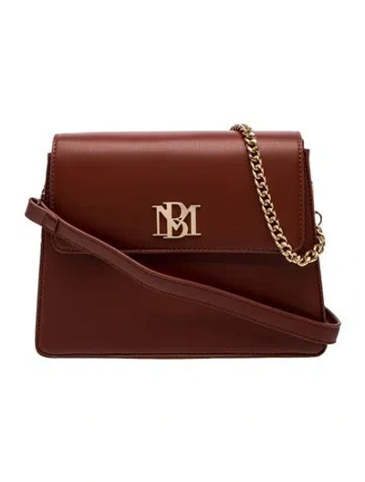 Pre-owned Badgley Mischka Leather Top Handle Bag W/ Tags In Brown