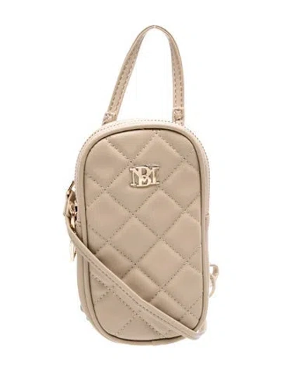 Pre-owned Badgley Mischka Leather Top Handle Bag W/ Tags In Neutral