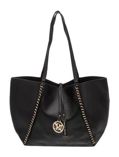 Pre-owned Badgley Mischka Leather Tote In Black