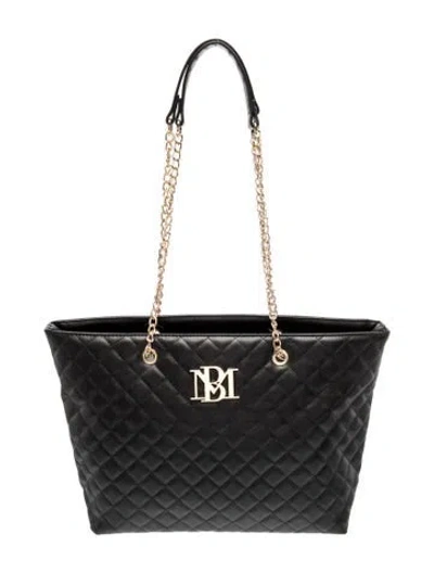 Pre-owned Badgley Mischka Leather Tote In Black