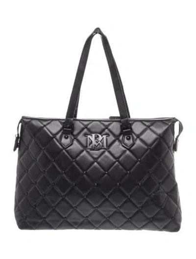 Pre-owned Badgley Mischka Leather Tote In Black