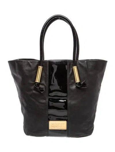 Pre-owned Badgley Mischka Leather Tote In Black