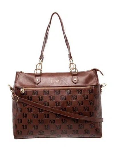 Pre-owned Badgley Mischka Leather Tote In Brown