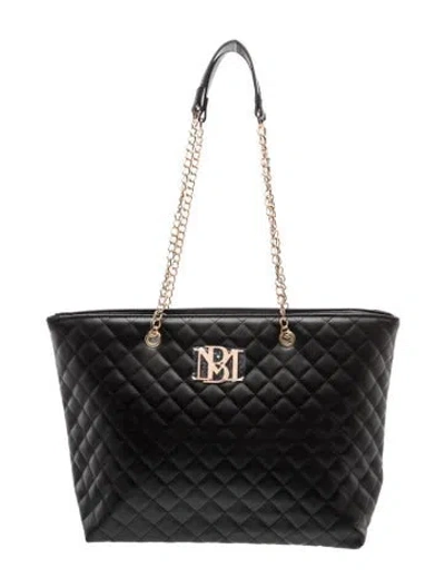 Pre-owned Badgley Mischka Leather Tote W/ Tags In Black