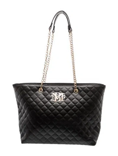 Pre-owned Badgley Mischka Leather Tote W/ Tags In Black