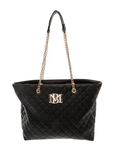 Pre-owned Badgley Mischka Leather Tote W/ Tags In Black