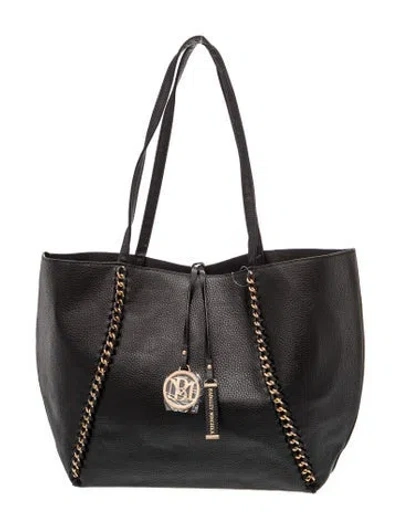 Pre-owned Badgley Mischka Leather Tote W/ Tags In Black