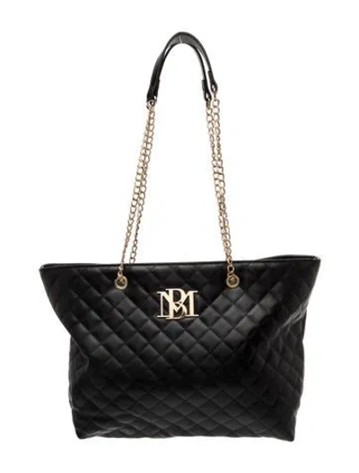 Pre-owned Badgley Mischka Leather Tote W/ Tags In Black