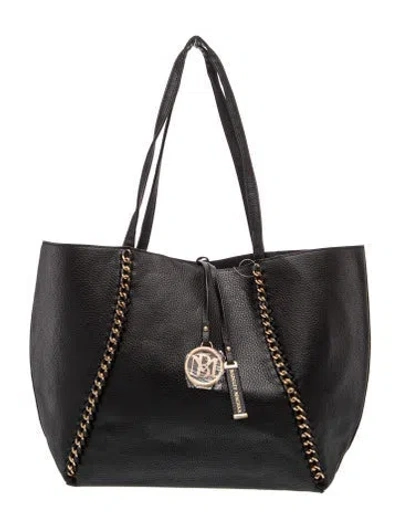 Pre-owned Badgley Mischka Leather Tote W/ Tags In Black