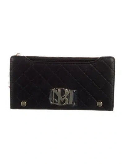Pre-owned Badgley Mischka Leather Wallet In Black
