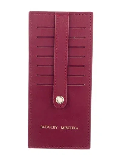 Pre-owned Badgley Mischka Leather Wallet In Burgundy