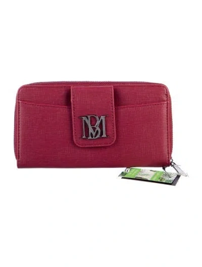 Pre-owned Badgley Mischka Leather Wallet In Burgundy