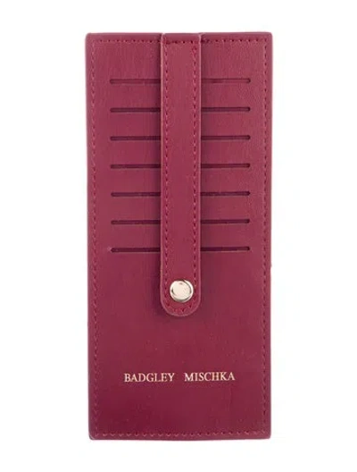 Pre-owned Badgley Mischka Leather Wallet In Burgundy