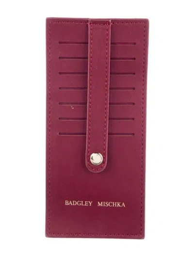 Pre-owned Badgley Mischka Leather Wallet In Burgundy